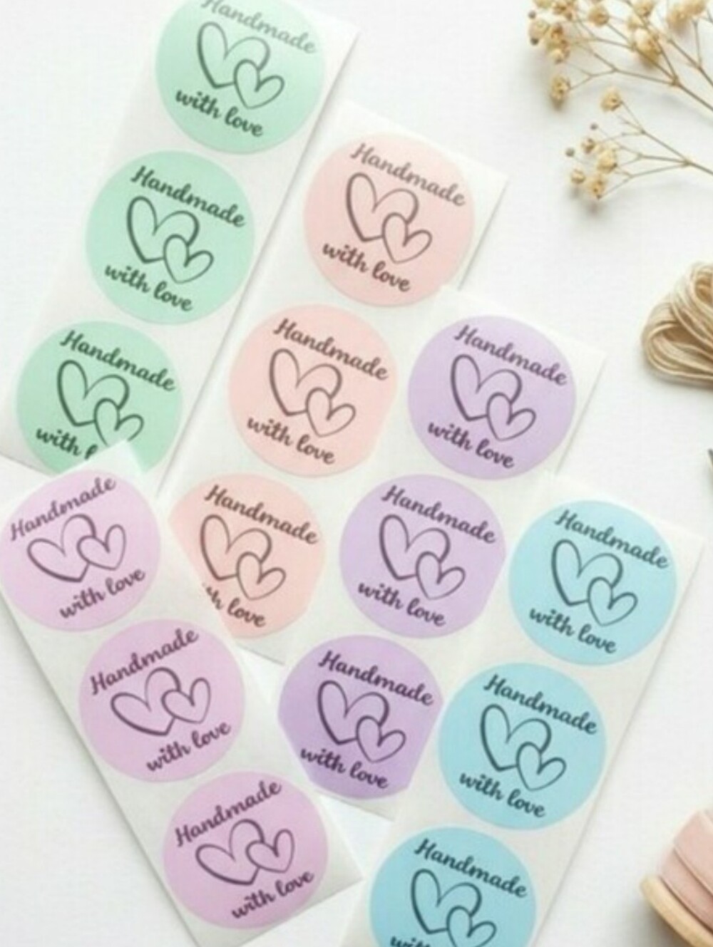 Large Save Sticker vixen676 | Design | 5 Pink Thank You Stickers 2 Large Round Circle ...
